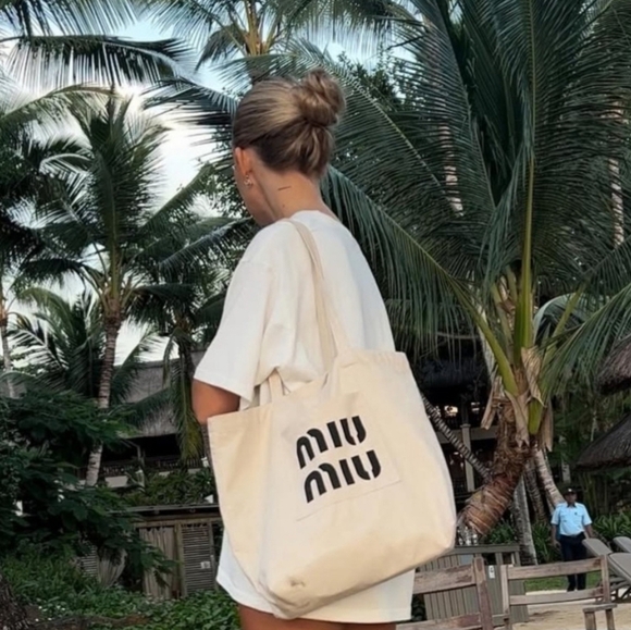 Miu Miu Handbags - NWT Miu Miu Beige Tote Bag
